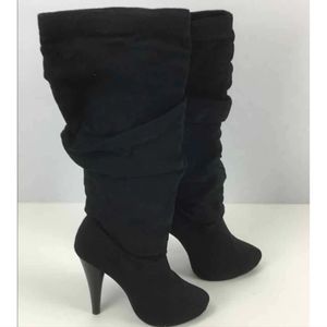 Michael Antoine suede heel boots size 7.5